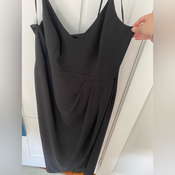 BHLDN “Lyra” maxi dress with wrap front, slit detail, black NWT - Picture 8 of 9